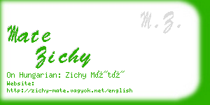 mate zichy business card